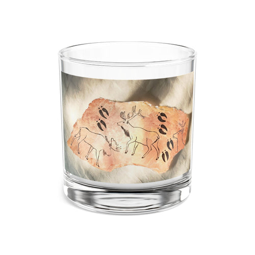 10oz Rocks Glass — Rustic Caveman Art Whiskey Glass