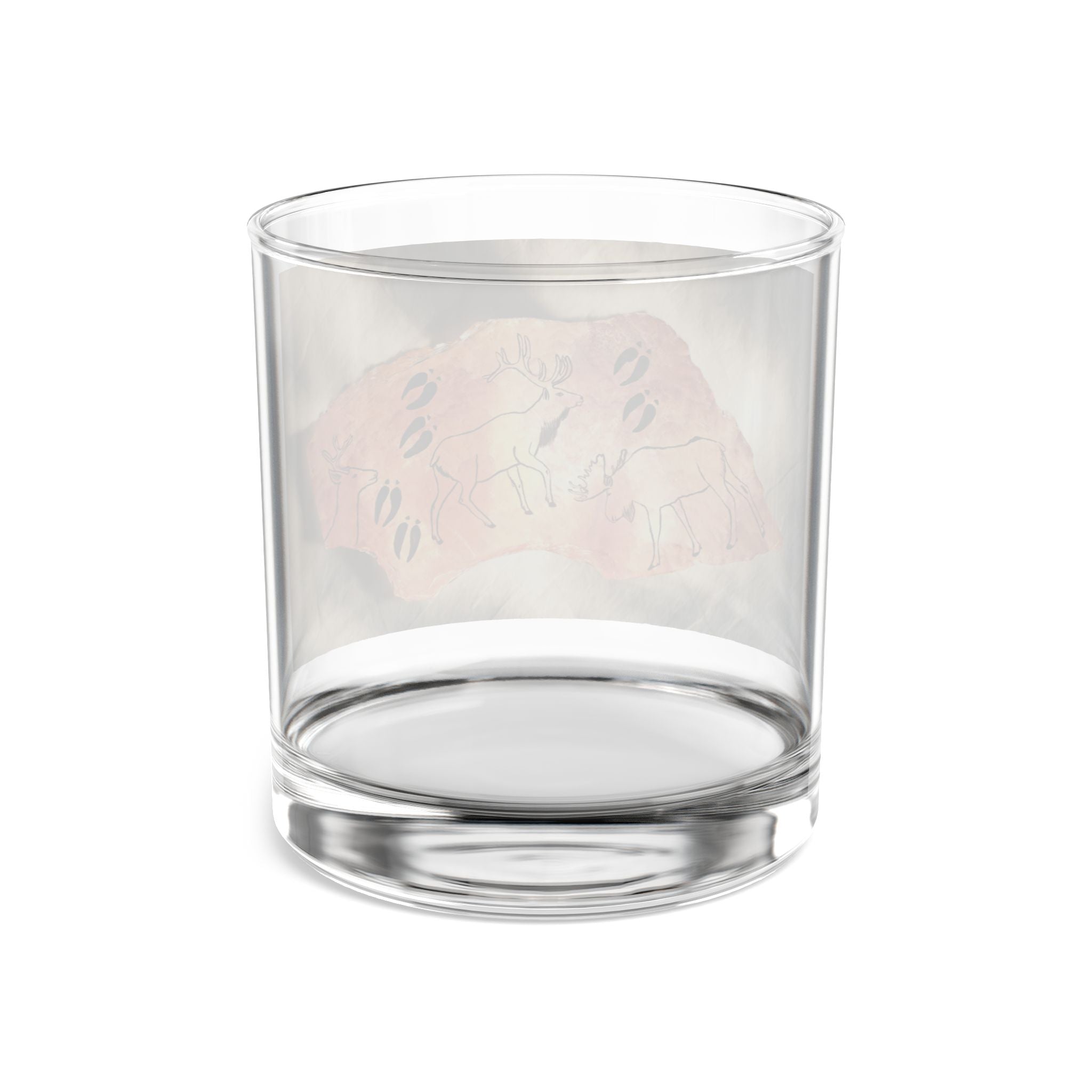 10oz Rocks Glass — Rustic Caveman Art Whiskey Glass